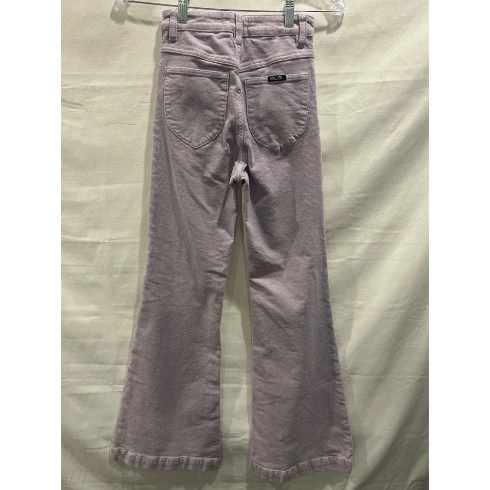 Rollas Eastcoast Flare Corduroy High Rise Pants Lavender Purple 24 14318 - Picture 3 of 8
